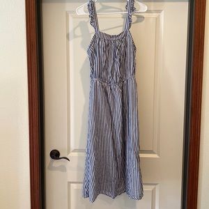 Striped chambray like midi dress old navy size medium